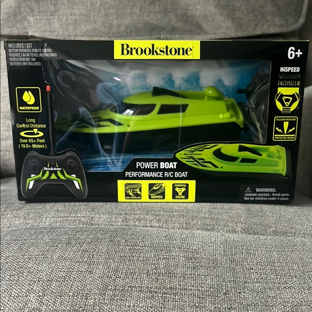 Brookstone Lime Green Performance R/C Boat